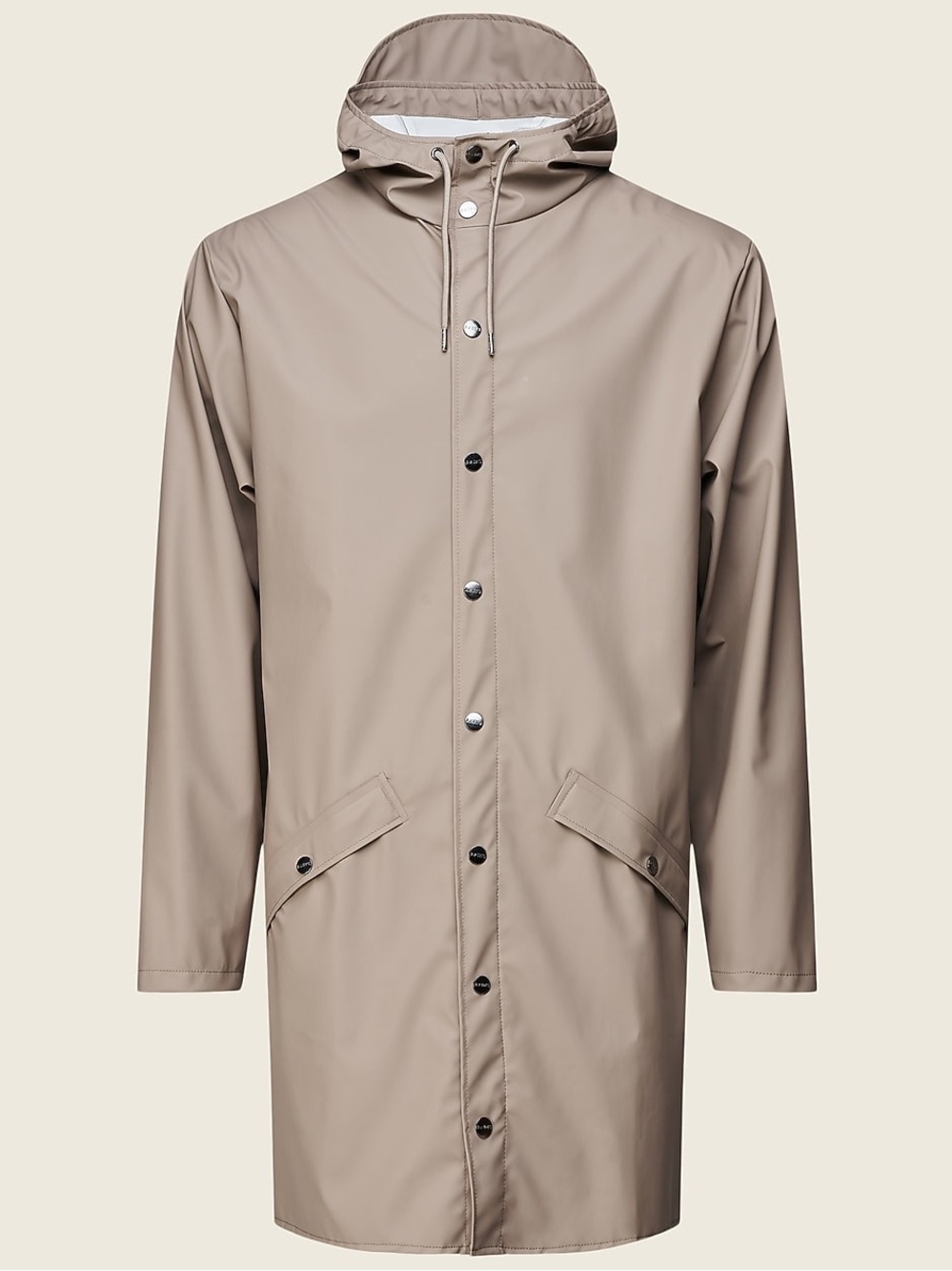 Rains Taupe Hooded Raincoat